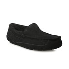 Ugg Ascot Black Black Suede Moccasin Sheepskin Men s Slippers Size Us 9 uk 8 New