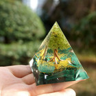 Orgonite Pyramid Tree Of Life Peridot Healing Natural Crystal Energy Orgone Usa