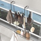 Hanging Shower Caddy Over The Door With Soap Holder  No Drilling Adhesive Bat   