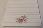 Vintage 1992 Mead Stationery letter Writing Note Paper Pad wild Rose Design f  