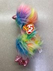 Ty Beanie Babies Boos Asha Rainbow Ostrich Stuffed Baby Animal Toy New W  Tags