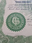 1907 Illinois Canning Co Pure Food Guarantee Certificate Joan Of Arc Kidney Bean