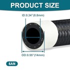 2ft 6an Fuel Line Kit  3 8 Inch 6an An6 2ft  Hose Fitting 90 Degree 90 Degree 