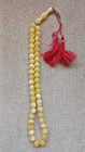 3pc Islamic Prayer Beads Set Yellow Amber Resin Stone Tasbih Misbaha Rosary 33