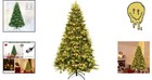 7 5ft Pre-lit Artificial Christmas Tree Pine Cones Led Lights Indoor Decor
