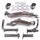 Fits 07-14 Chevy Gmc 4 8l 5 3l 6 0l Long Tube Stainless Steel Headers W  Y Pipe