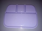 Purple Divided Plastic Tray 4-compartment 12  X 9  Plate Kids Cafeteria Style