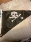 Jolly Rodger Pirate Burgee Pennant Nylon 12 x18  Double Sided Boat Flag Banner
