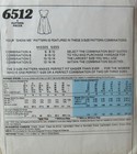 Vintage Mccalls 6512 Misses 6-8-10 Super Easy Pullover Dress Sewing Pattern Unct