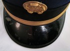 Antique Fire Department Dress Hat Five Bugle Chief Badge Cravenette Wentworth 