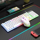 Computer Desktop Gaming Keyboard And Mouse Mechanical Feel Led Light Backlit
