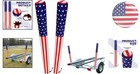 48  Heavy-duty Neoprene Boat Trailer Guide Pole Cover Set - American Flag Design