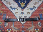 Rrl Double Rl Vintage Leather Belt With Needle Buckle Silver Buckle Logo