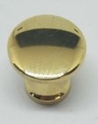 1 2  Polished Turned Solid Brass Bookcase Knob Desk Small Cabinet Drawer Pull   