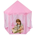 55 53in Girls Pink Castle Play Tent Kids Playhouse Indoor outdoor Game House