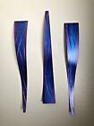 Abstract Metal Wall Art 3 Piece Sculpture By Holly Lentz