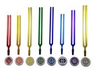      Chakra Tuning Fork Starter Kit     8 Fork Colored Set With Chakra Symbols