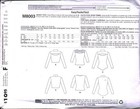 8003 Uncut Mccalls Sewing Pattern Misses Close Fitting Pullover Top Blouse Shirt