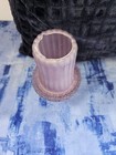 Vtg Light Purple Frost Glass Fairy Lamp Candle Holder Made In Taiwan