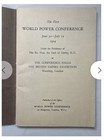 Piece Of World History  First World Power Conference In 1924  With Seat Chart 