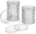 50pcs 40 6mm Clear Round Coin Capsules Plastic Coin Holders  white Gaskets   Box