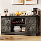 Farmhouse Tv Stand For 65 Inch Tv Console Table Cabinet With Sliding Barn Door