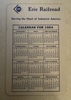 Vintage 1954 Erie Railroad Pocket Wallet Calendar  works In 2027  See Pics