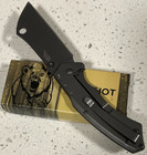 8  Tactical Spring Assisted Open Pocket Knife Cleaver Folding Razor Blade - New
