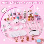 Kitchen Playset For Girls  Play Toys Dolls With Realistic Lights   