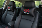 Toyota Car Neck Support Pillows Black Leather      Universal Fit     2pcs