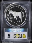 1975 Zaire Conservation Okapi Silver Proof Coin Pcgs Pr 68 Dcam