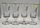 Queen Elizabeth Ii Coronation Cordial Glasses  Set Of 4  June 2  1953  Gold Trim