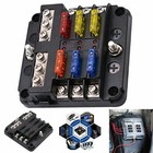 6 Way Car Boot Power Distribution 12 24v Blade Fuse Holder Box Block Panel Board
