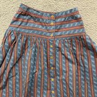 Vtg Ralph Lauren Country Skirt Set Womens 8 Blue Western Prairie Retro Vintage