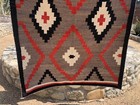 Large Authentic Navajo Cabin Rug C1930   s  66   x 50    Xlnt Native American Weaving