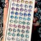 3pcs Mixed Color 5a Cubic Zirconia Firework Cut Loose Gemstone Round High-carbon