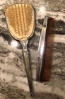 Vintage Vanity Set Silver Tone Hair Brush   Comb Set