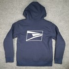 Vintage Usps Hoodie Small S Blue United States Postal Service Zip Up Sweatshirt