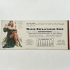 Earl Moran Pinup Ad Ink Blotter Halloween Woman Spider 1947 Walsh Refractories