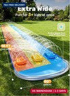 Triple Water Slide With 3 Bodyboards  18ft Lawn Slip Water Splash Slide S