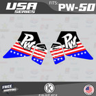 Graphics Kit For Yamaha Pw50  1990-2023  Pw-50 Pw 50 Usa Series- Red Blue