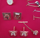 Masonic Cufflink Collection - Masons - Vintage Rare 1950s 1960s W  Case