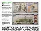 100pcs 100 Bill Replica Money Prop For Pranks   Movie Production