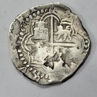 1590-1615 Cob 8 Reales Potosi Bolivia Spanish Colonial Assayer B Tooled  t906