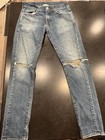Levi   s 511 Slim Fit Blue Denim Jeans Distressed 5-pocket Mid Rise