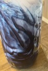 Artist Trower Signed Ombr   White Blue Vintage Hand Blown Vase 10    Tall Usa