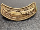 Vintage Brass Scout Pin Badge With Feather Design   2005 Logo