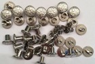 10 Pack Fancy Floral Silver Chicago Screws 1 4  Belts Bridles Leather Craft New