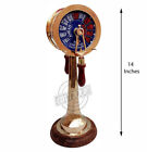 Vintage Ship Engine Telegraph Order With Bell Sound Nautical Talegraph Wood Base
