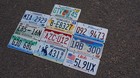 Lot Of 10 License Plates Colorful   Graphic Usa Plate Tag Good Group